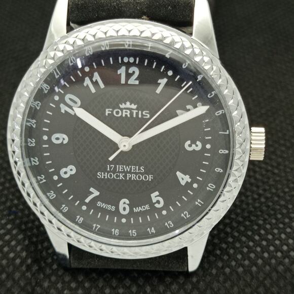 Fortis Men's Black and Silver Watch - Picture 3 of 8
